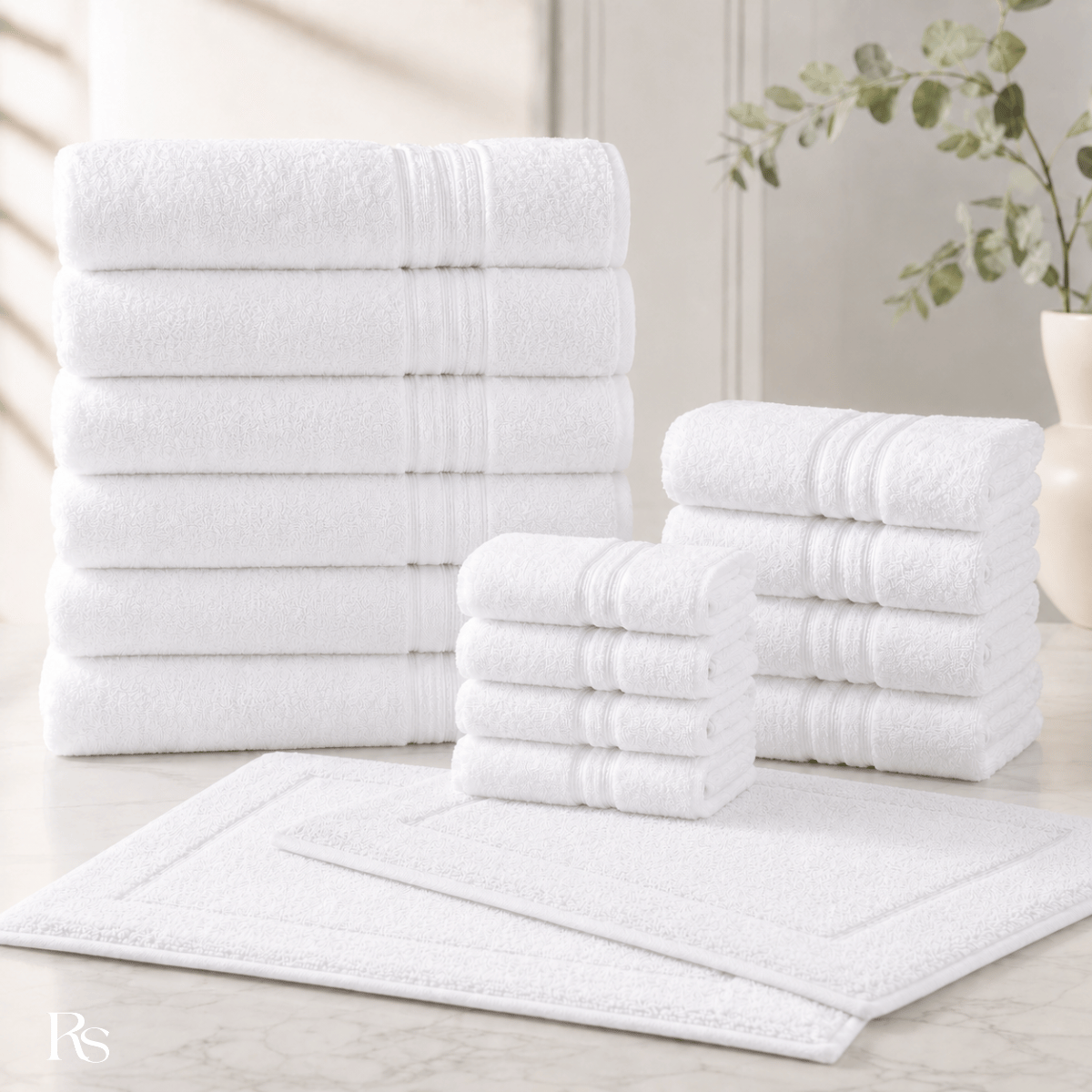 [16 PIEZAS] Juego de Toallas Celine Tipo Hotel de Algodón Suave
