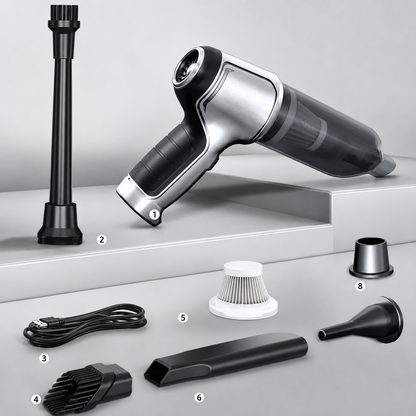 [4 EN 1] Aspiradora Portátil Inalámbrica Recargable UltraPower + Mopa con Spray de Regalo
