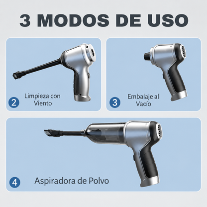 [4 EN 1] Aspiradora Portátil Inalámbrica Recargable UltraPower + Mopa con Spray de Regalo