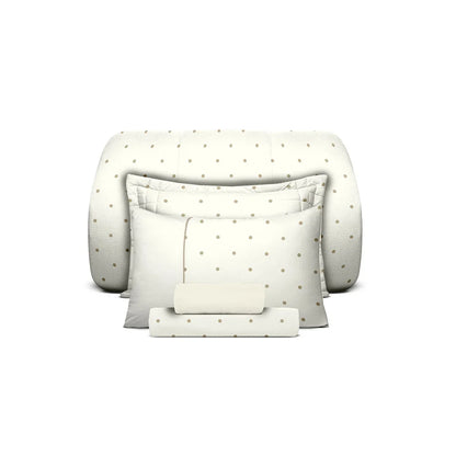 [7 PIEZAS] Juego de Cama de Algodón 100% Antialérgico + Set de Toallas Premium de Regalo