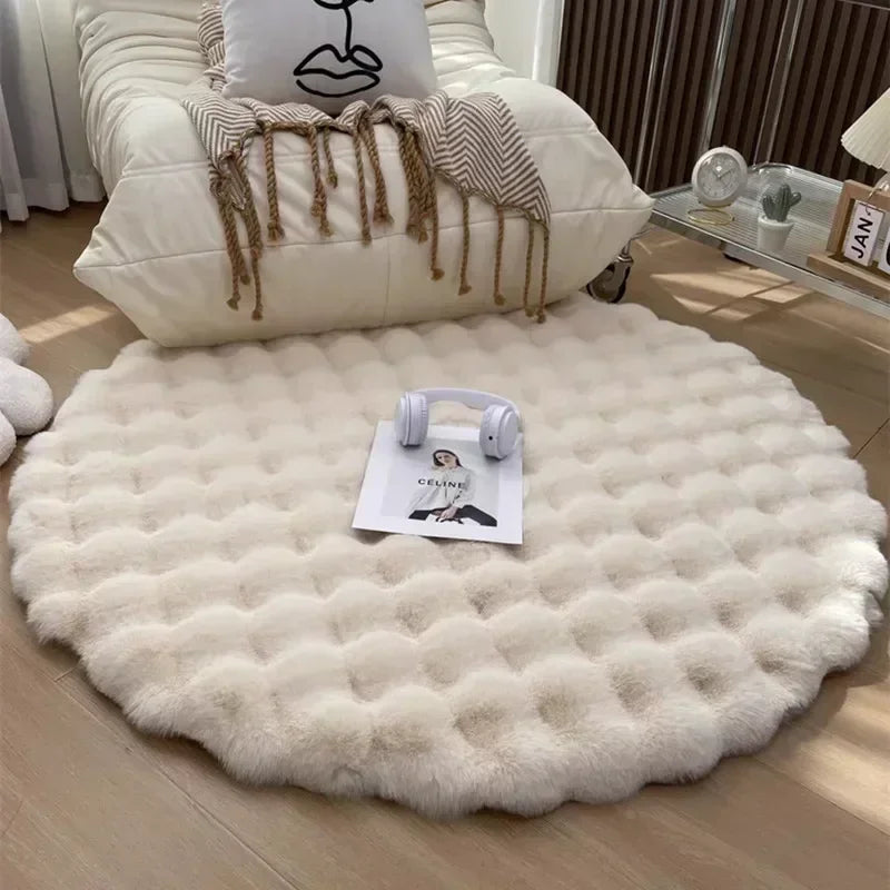 [COMPRÁ 1 Y LLEVÁ 2] Alfombra Redonda Aterciopelada + Manta de Peluche gratis