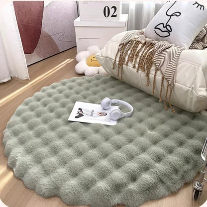 [COMPRÁ 1 Y LLEVÁ 2] Alfombra Redonda Aterciopelada + Manta de Peluche gratis