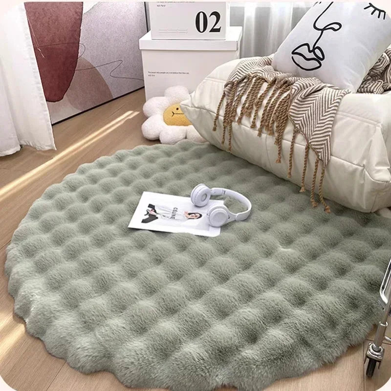 [COMPRÁ 1 Y LLEVÁ 2] Alfombra Redonda Aterciopelada + Manta de Peluche gratis